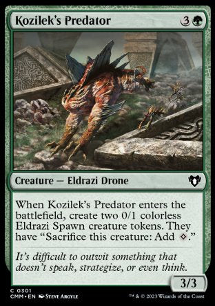 (301) Magic The Gathering Commander Masters Single: Kozilek's Predator Holo Common