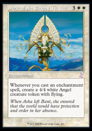 (301) Magic The Gathering Time Spiral Remastered: Extras Single: Sigil of the Empty Throne Holo Time Shifted