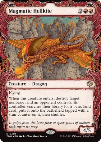 (301) Magic The Gathering Tarkir: Dragonstorm: Extras Single: Magmatic Hellkite (V.1) Holo Rare
