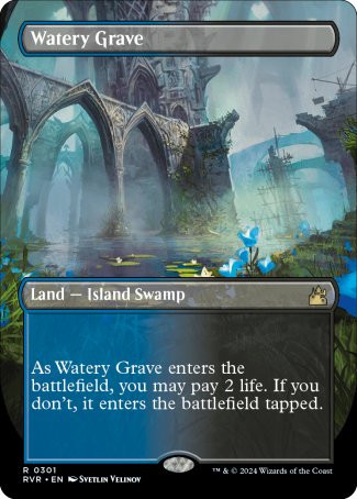 (301) Magic The Gathering Ravnica Remastered: Extras Single: Watery Grave (V.1) Holo Rare
