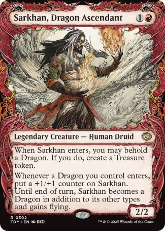 (302) Magic The Gathering Tarkir: Dragonstorm: Extras Single: Sarkhan, Dragon Ascendant (V.1) Holo Rare