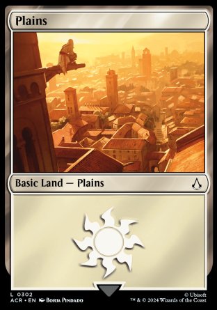 (302) Magic The Gathering Universes Beyond: Assassin's Creed: Extras Single: Plains (V.3) Land