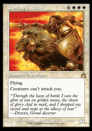 (302) Magic The Gathering Ravnica Remastered: Extras Single: Blazing Archon (V.1) Rare