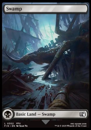 (302) Magic The Gathering Magic: The Gathering - FINAL FANTASY Single: Swamp (V.3) Holo Land