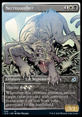(302) Magic The Gathering Ikoria: Lair of Behemoths: Extras Single: Necropanther Holo Uncommon