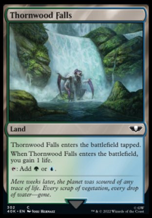 (302) Magic The Gathering Universes Beyond: Warhammer 40000 Single: Thornwood Falls Holo Common