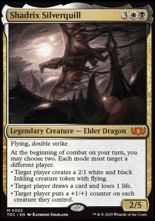 (302) Magic The Gathering Commander: Tarkir: Dragonstorm Single: Shadrix Silverquill Mythic