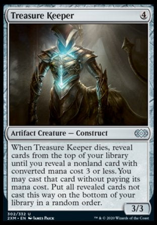 (302/332) Magic The Gathering Double Masters Single: Treasure Keeper Holo Uncommon