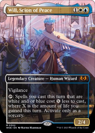 (302) Magic The Gathering Wilds of Eldraine: Extras Single: Will, Scion of Peace Holo Mythic