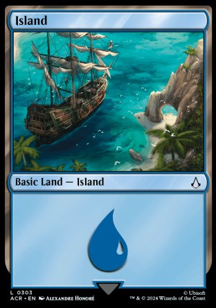 (303) Magic The Gathering Universes Beyond: Assassin's Creed: Extras Single: Island (V.3) Land