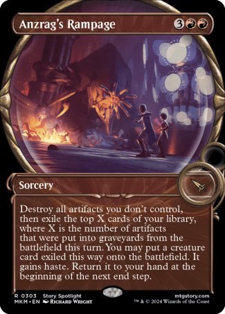 (303) Magic The Gathering Murders at Karlov Manor: Extras Single: Anzrag's Rampage Holo Rare