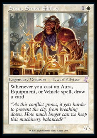(303) Magic The Gathering Time Spiral Remastered: Extras Single: Sram, Senior Edificer Holo Time Shifted