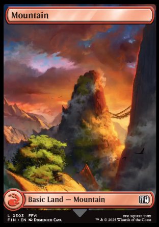 (303) Magic The Gathering Magic: The Gathering - FINAL FANTASY Single: Mountain (V.1) Land
