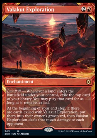 (303) Magic The Gathering Zendikar Rising: Extras Single: Valakut Exploration Holo Rare