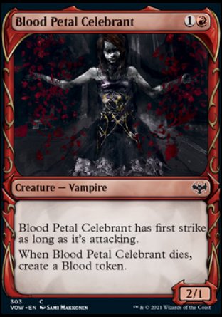 (303) Magic The Gathering Innistrad: Crimson Vow: Extras Single: Blood Petal Celebrant Holo Common