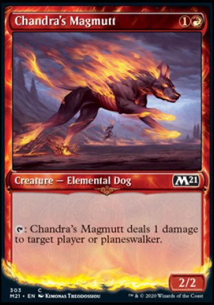 (303) Magic The Gathering Core 2021: Extras Single: Chandra's Magmutt Common
