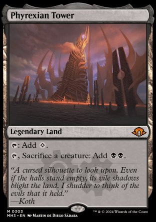 (303) Magic The Gathering Modern Horizons 3 Single: Phyrexian Tower Holo Mythic