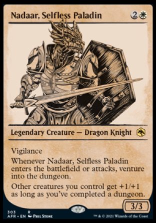 (303) Magic The Gathering Adventures in the Forgotten Realms: Extras Single: Nadaar, Selfless Paladin Holo Rare
