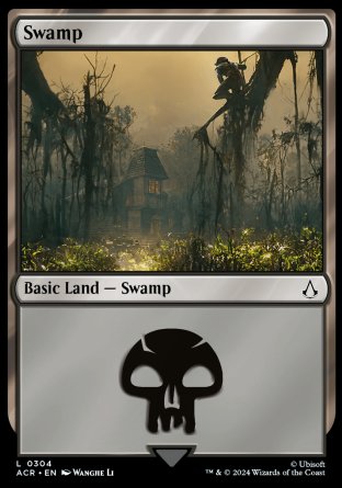(304) Magic The Gathering Universes Beyond: Assassin's Creed: Extras Single: Swamp (V.3) Land