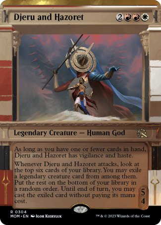 (304) Magic The Gathering March of the Machine: Extras Single: Djeru and Hazoret Rare