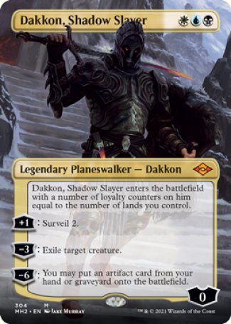 (304) Magic The Gathering Modern Horizons 2: Extras Single: Dakkon, Shadow Slayer (V.1) Holo Mythic
