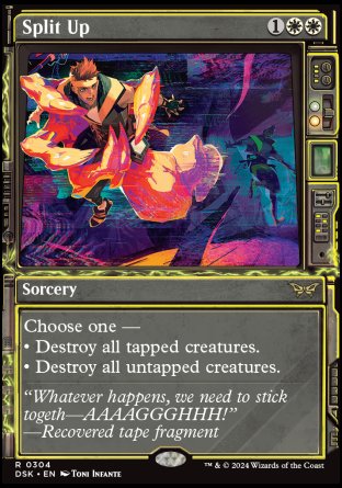 (304) Magic The Gathering Duskmourn: House of Horror: Extras Single: Split Up Holo Rare