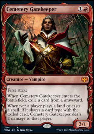 (304) Magic The Gathering Innistrad: Crimson Vow: Extras Single: Cemetery Gatekeeper Holo Mythic