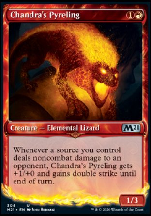 (304) Magic The Gathering Core 2021: Extras Single: Chandra's Pyreling Holo Uncommon
