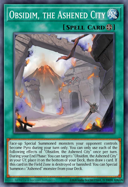 (094) YuGiOh TCG PHNI: Phantom Nightmare Single: Obsidim, the Ashened City  Super Rare