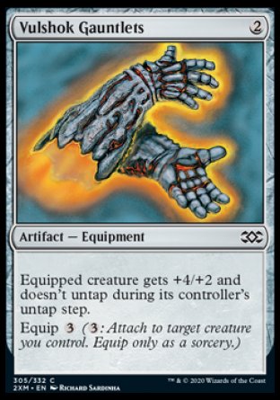 (305/332) Magic The Gathering Double Masters Single: Vulshok Gauntlets Holo Common