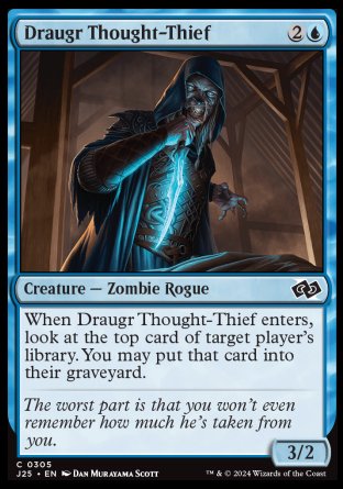 (305) Magic The Gathering Foundations Jumpstart Single: Draugr Thought-Thief Common