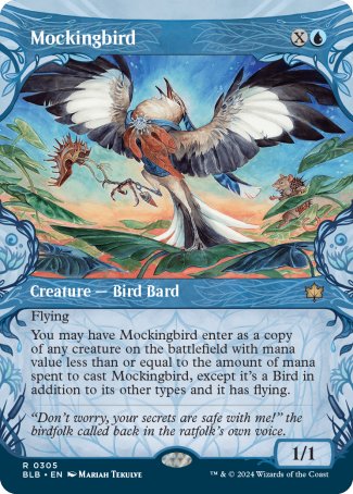 (305) Magic The Gathering Bloomburrow: Extras Single: Mockingbird Holo Rare
