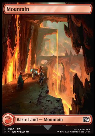 (305) Magic The Gathering Magic: The Gathering - FINAL FANTASY Single: Mountain (V.3) Land