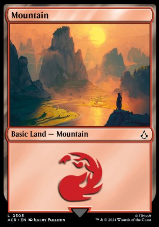 (305) Magic The Gathering Universes Beyond: Assassin's Creed: Extras Single: Mountain (V.3) Land