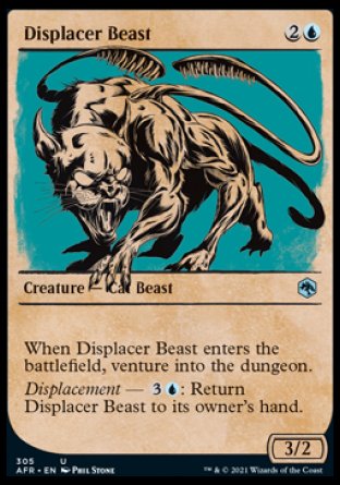 (305) Magic The Gathering Adventures in the Forgotten Realms: Extras Single: Displacer Beast Holo Uncommon
