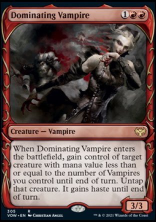 (305) Magic The Gathering Innistrad: Crimson Vow: Extras Single: Dominating Vampire Rare