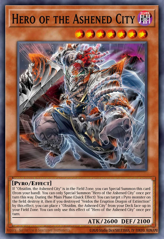 (092) YuGiOh TCG PHNI: Phantom Nightmare Single: Hero of the Ashened City  Super Rare