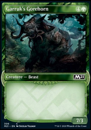 (306) Magic The Gathering Core 2021: Extras Single: Garruk's Gorehorn Holo Common