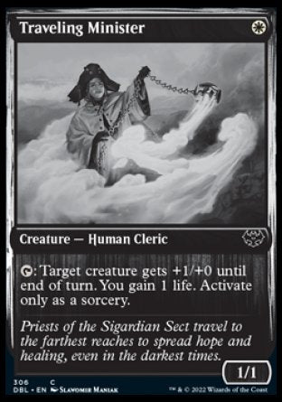 (306) Magic The Gathering Innistrad: Double Feature Single: Traveling Minister Holo Common