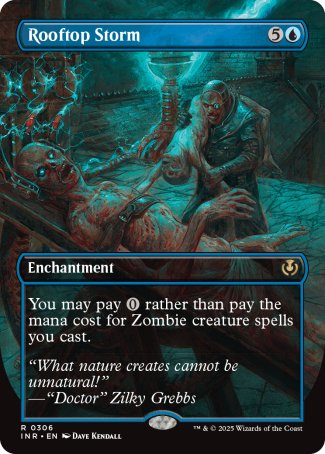 (306) Magic The Gathering Innistrad Remastered: Extras Single: Rooftop Storm Holo Rare