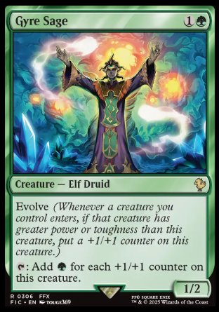 (306) Magic The Gathering Commander: Magic: The Gathering - FINAL FANTASY: Collector's Edition Single: Gyre Sage Holo Rare