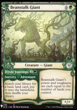 (295) Magic The Gathering The List Single: Beanstalk Giant // Fertile Footsteps Uncommon