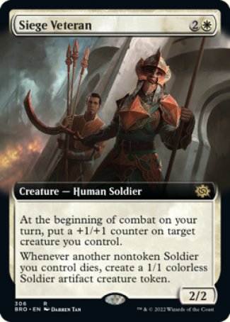 (306) Magic The Gathering The Brothers' War: Extras Single: Siege Veteran Holo Rare