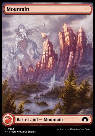 (307) Magic The Gathering Modern Horizons 3 Single: Mountain (V.1) Land