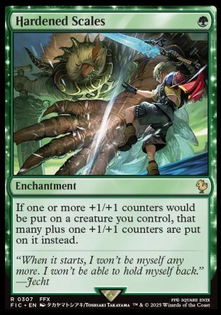 (307) Magic The Gathering Commander: Magic: The Gathering - FINAL FANTASY: Collector's Edition Single: Hardened Scales Holo Rare