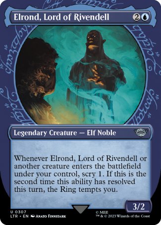 (307) Magic The Gathering The Lord of the Rings: Tales of Middle-earth: Extras Single: Elrond, Lord of Rivendell Uncommon