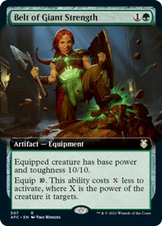 (307) Magic The Gathering Commander: Adventures in the Forgotten Realms: Extras Single: Belt of Giant Strength Rare