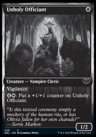 (308) Magic The Gathering Innistrad: Double Feature Single: Unholy Officiant Common