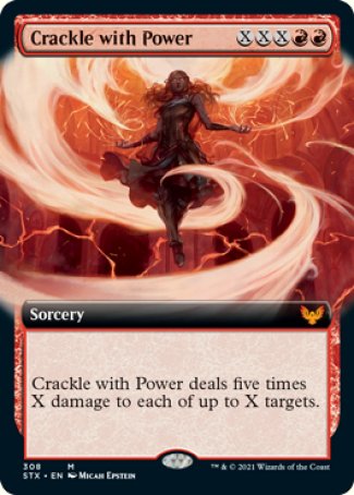(308) Magic The Gathering Strixhaven: School of Mages: Extras Single: Crackle with Power Holo Mythic