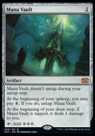 (308) Magic The Gathering Double Masters 2022 Single: Mana Vault Holo Mythic